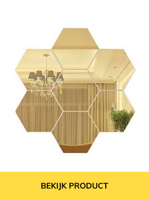gouden hexagon spiegel