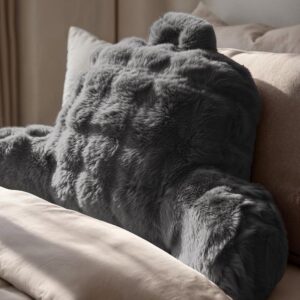 Action Comfortabel rugkussen Pom Pom Fur - antraciet